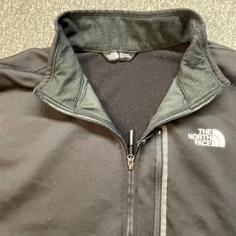 The North Face Mens Black Quarter Zip Fleece Lined Pullover Jacket XL